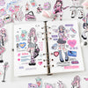 Cute Girl Anime Journal Stickers