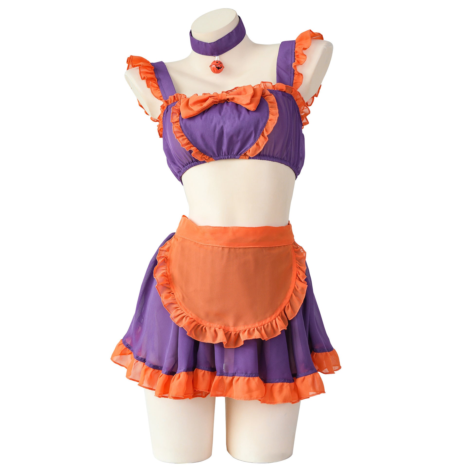 Yomorio Split Cosplay Costume Set Orange Purple One size