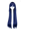 Long hair with Bangs Wig Blue