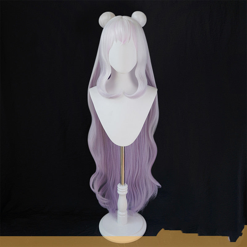 Azur Lane Le Malin Long Hair Wig White Purple One size