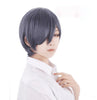 Purple Gray Mixed Short Hair Wig