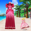 Princess Peach Mario Costume Cosplay Dress