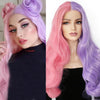 Two-tone Long Curly Hair Lace Wig