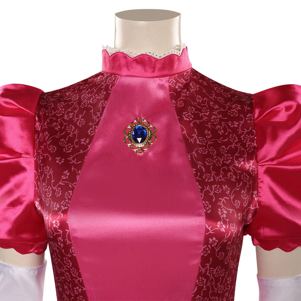 Princess Peach Mario Costume Cosplay Dress