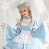 Blue Lolita Maid Costume with Removable Sleeves