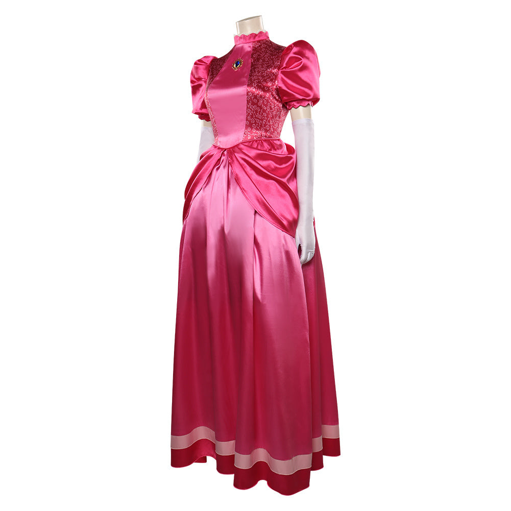 Princess Peach Mario Costume Cosplay Dress