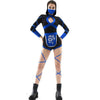 Ninja Dragon Assassin Game Uniform Blue S