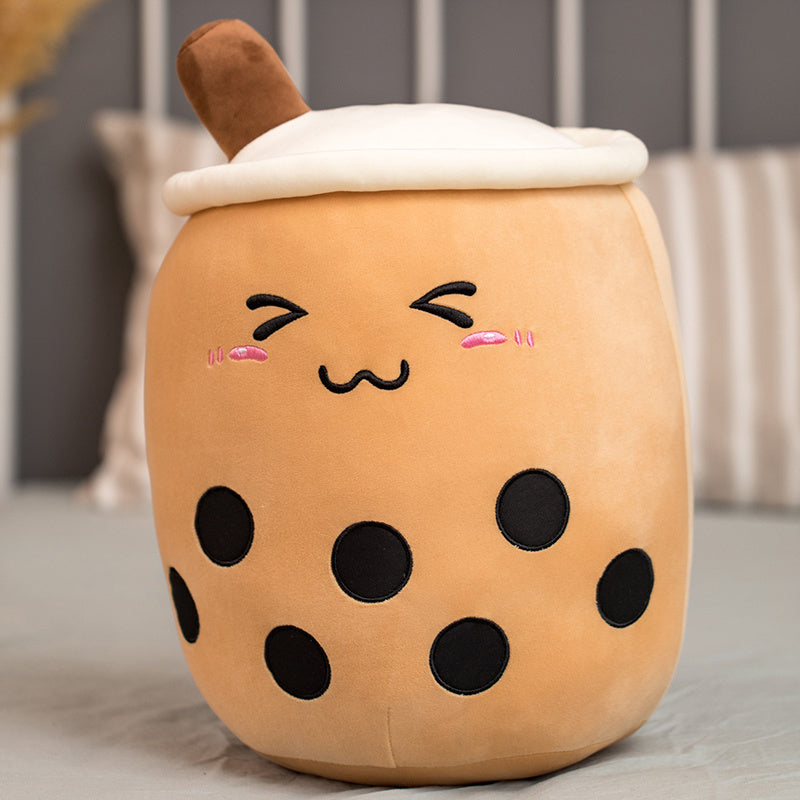 Boba Milk Tea Plushie Brown 2