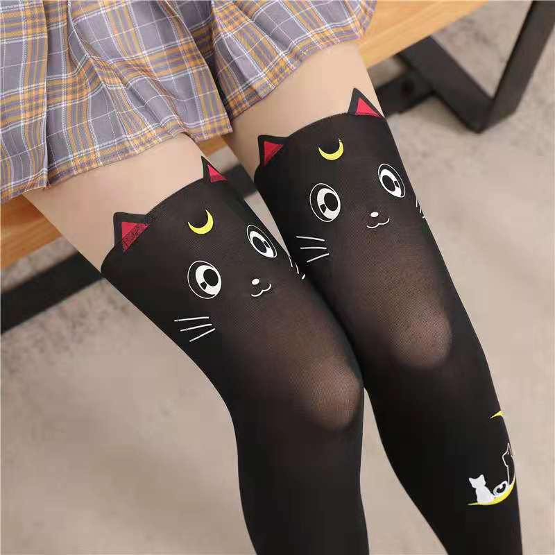 Japanese Cat High Socks